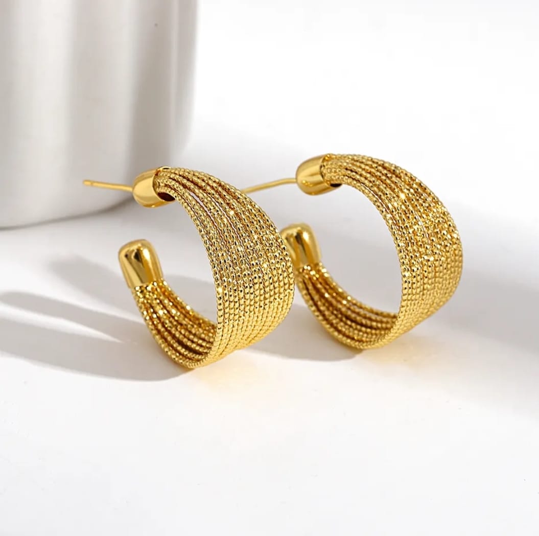 Gold çelik kararmaz küpe
