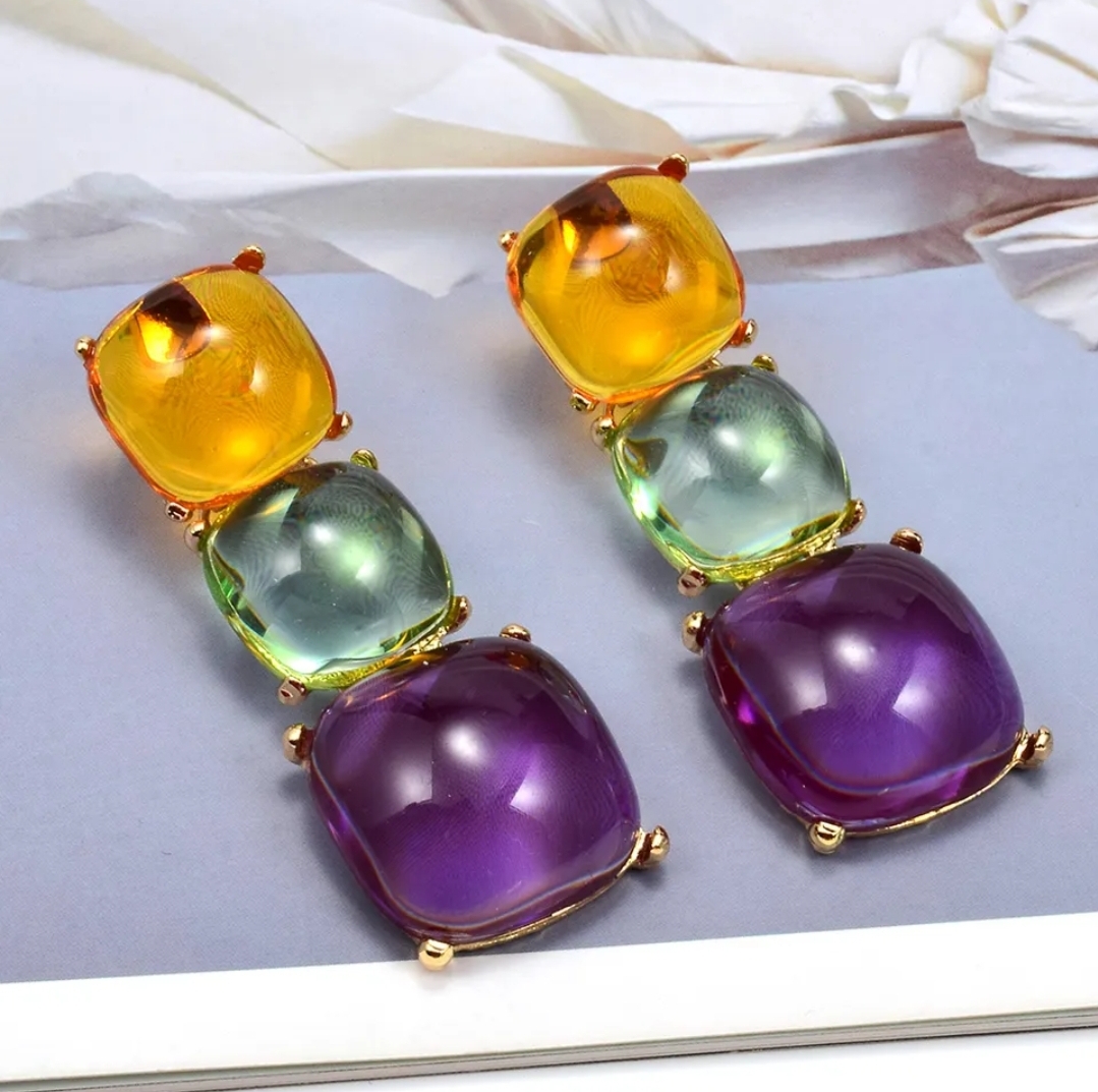 Gold renkli büyük boy ZA küpe