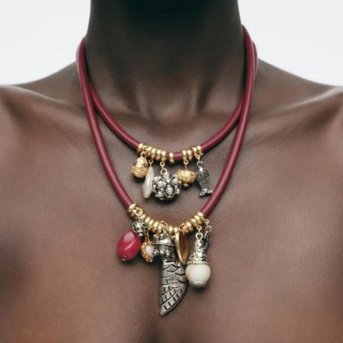 Yeni sezon renkli 2 li ZA kolye